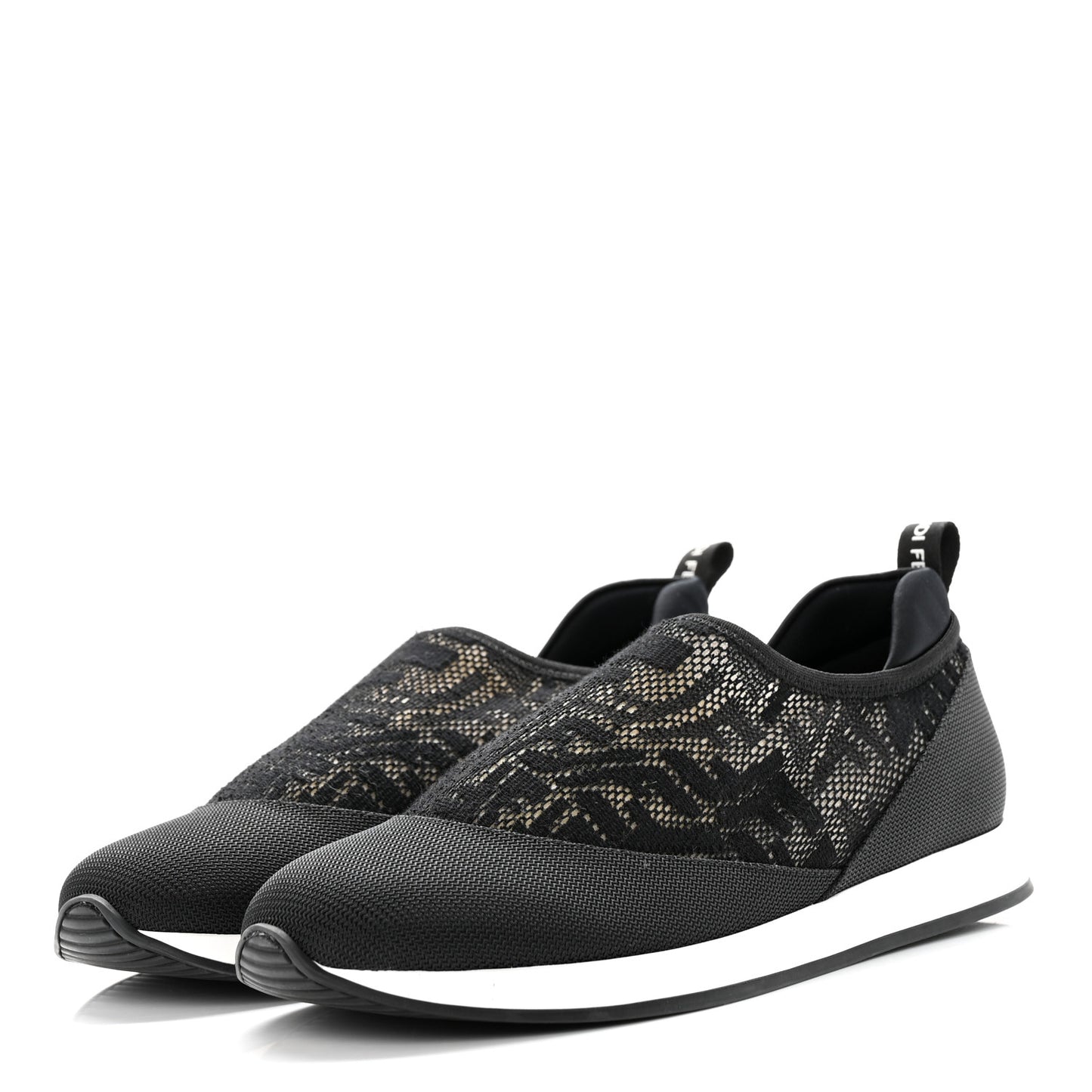 X SARAH COLEMAN Mesh FF Vertigo Runner Slip On Sneakers 36.5 Black
