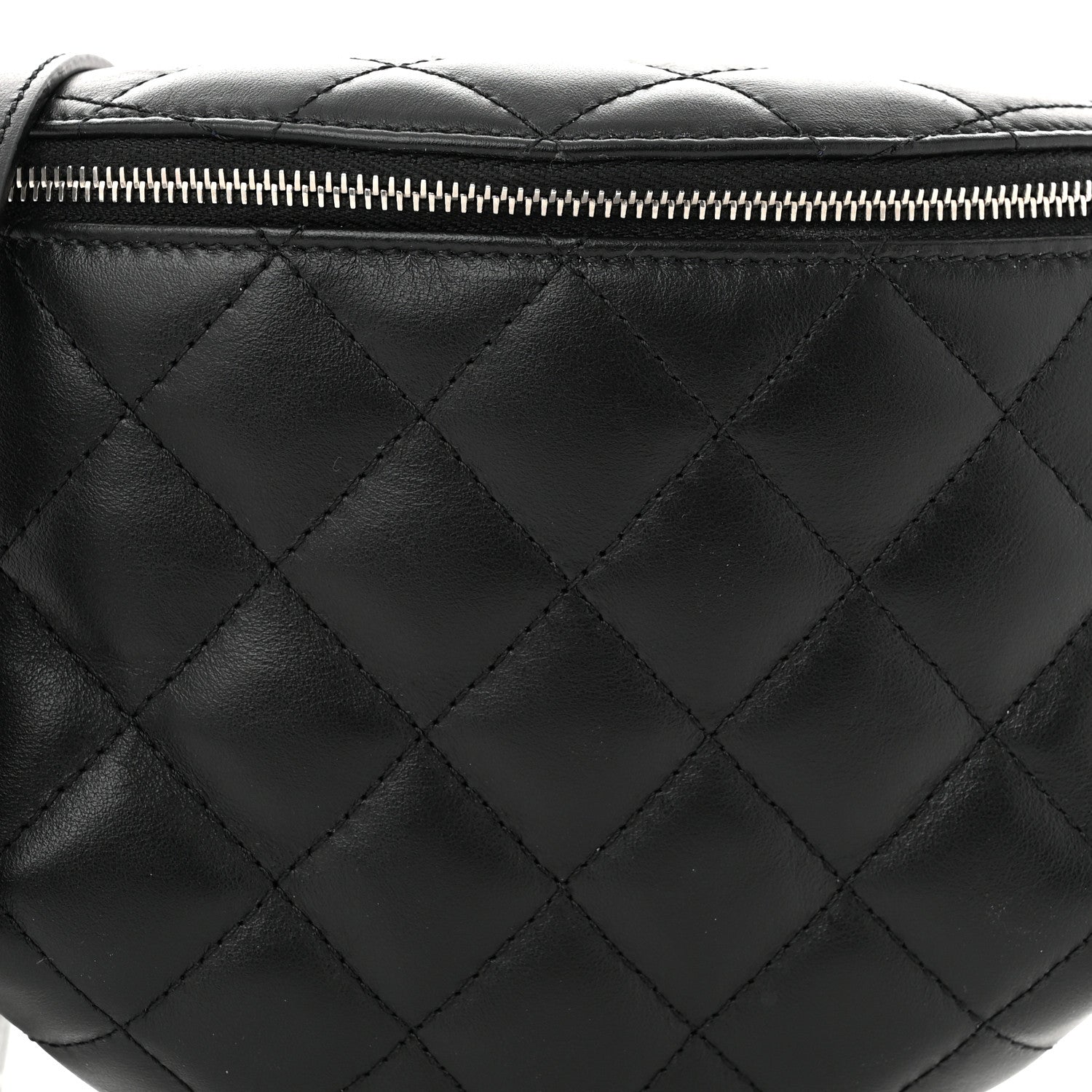 Chanel Calfskin Quilted Waist Belt Bag Black 8 of 10