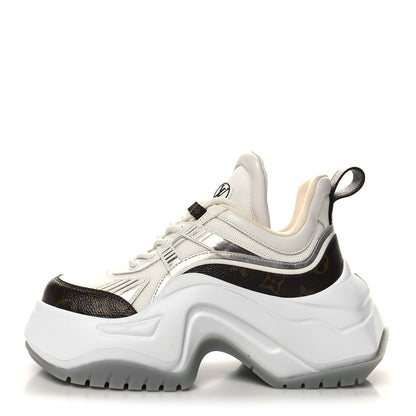 Louis Vuitton Calfskin Monogram LV Archlight 2.0 Platform Sneakers 37 White 1 of 9