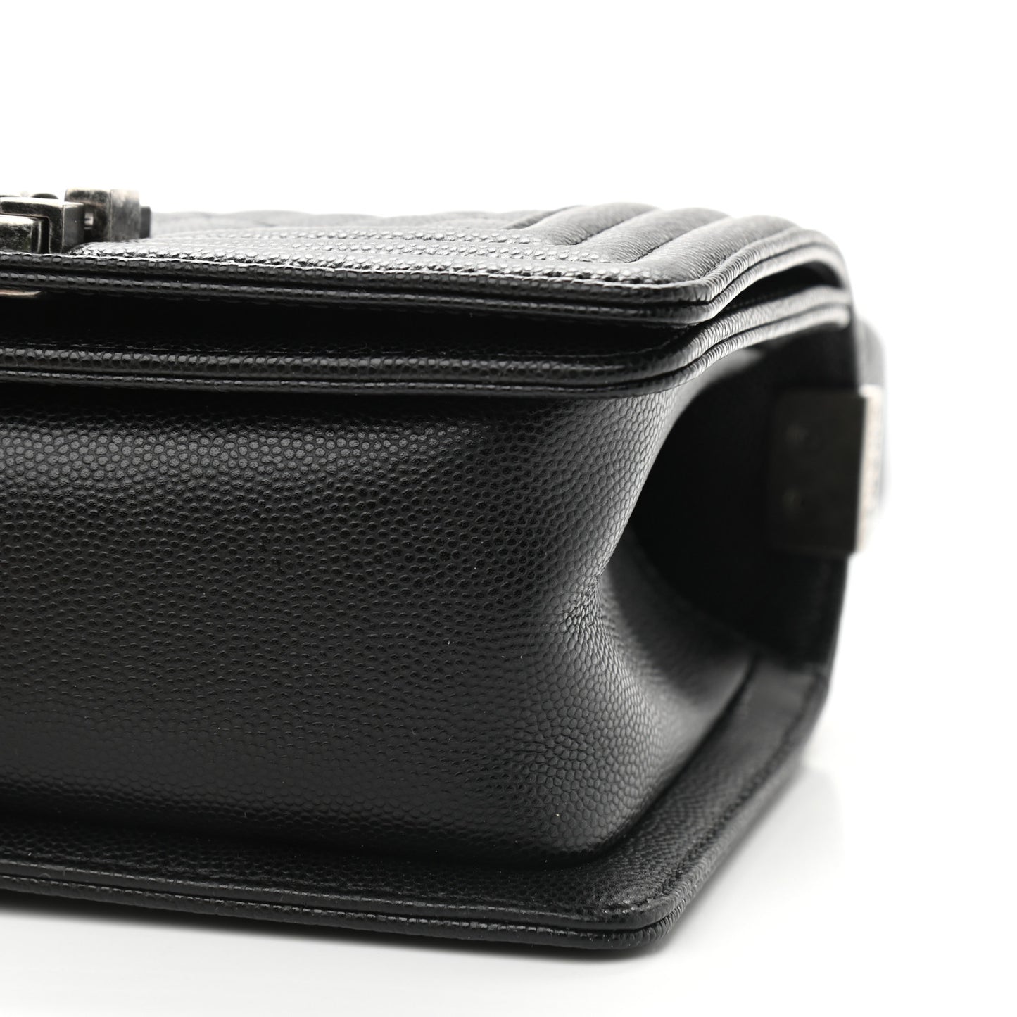 Caviar Quilted Small Boy Flap Black
