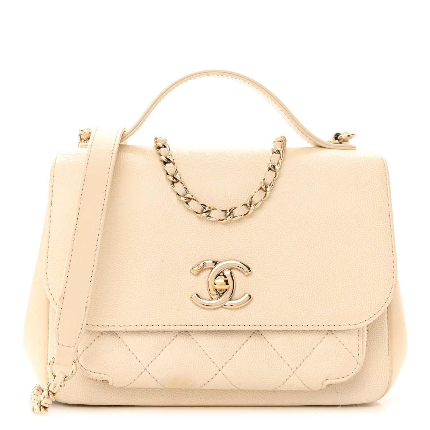 Chanel Caviar Quilted Small Business Affinity Flap White 1 of 14