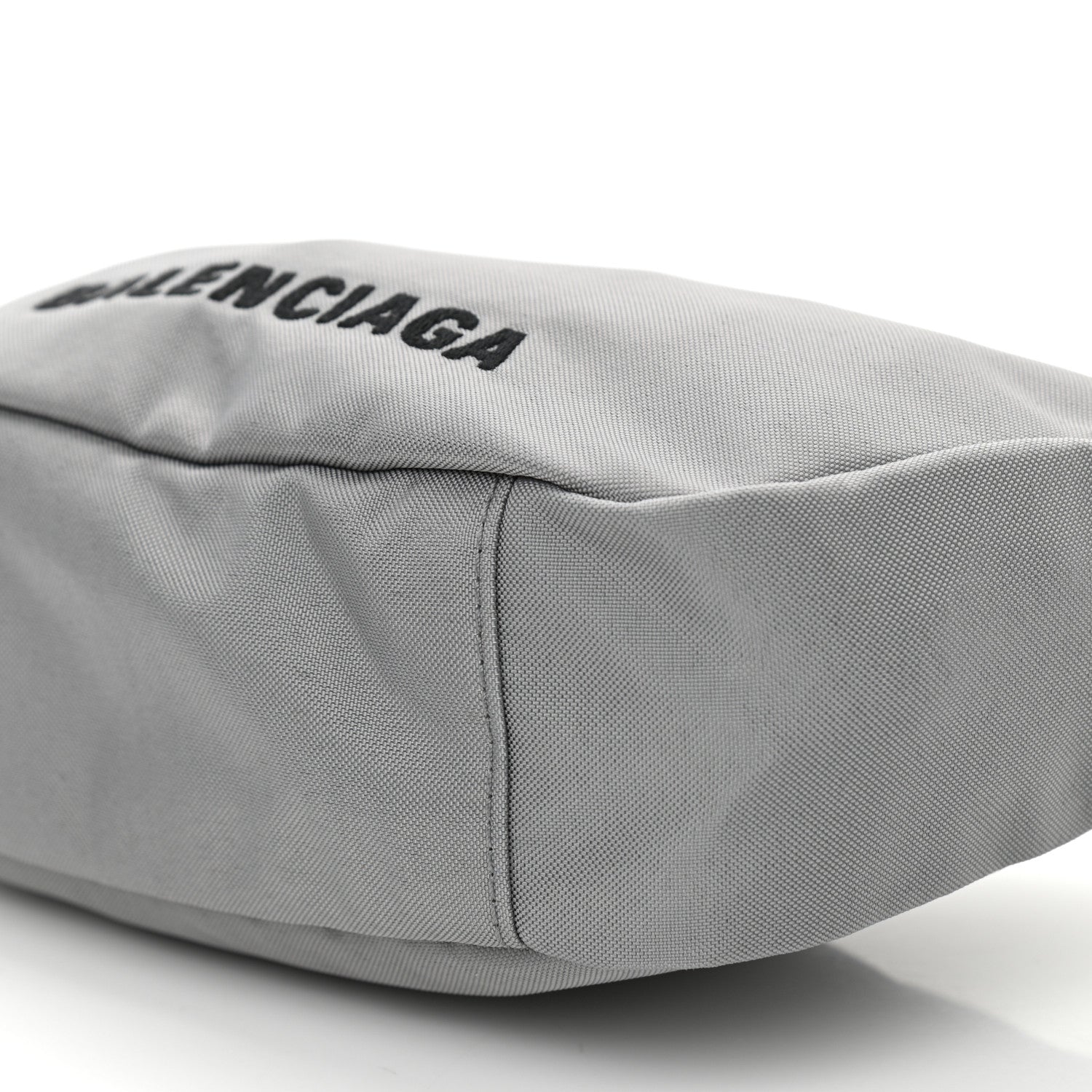 Balenciaga Recycled Sport Nylon Logo Embroidered Wheel Sling Bag Balenciaga Grey Black 8 of 8