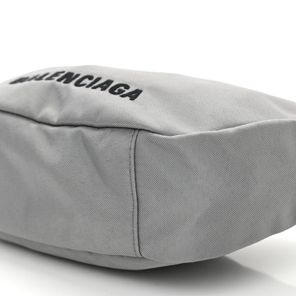 Balenciaga Recycled Sport Nylon Logo Embroidered Wheel Sling Bag Balenciaga Grey Black 8 of 8