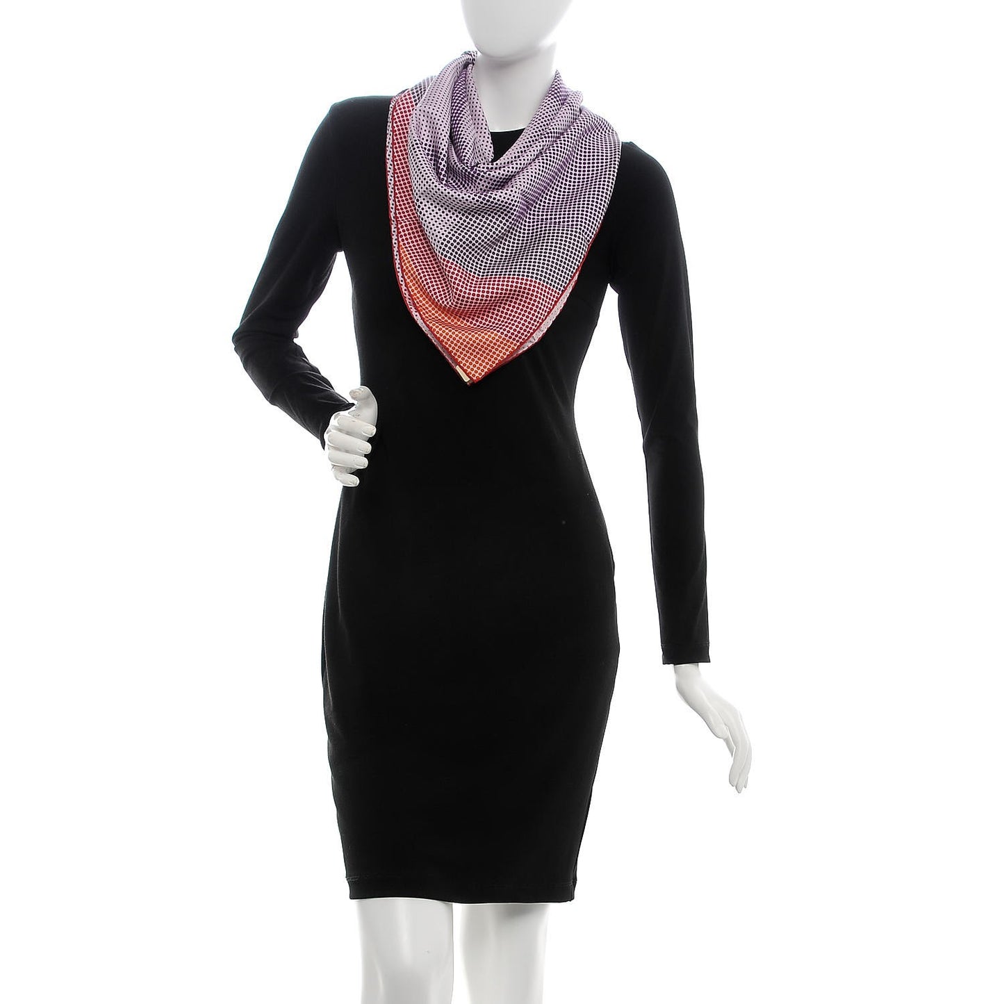 Silk Le Saut H Scarf 90 Mauve Rouge Gris