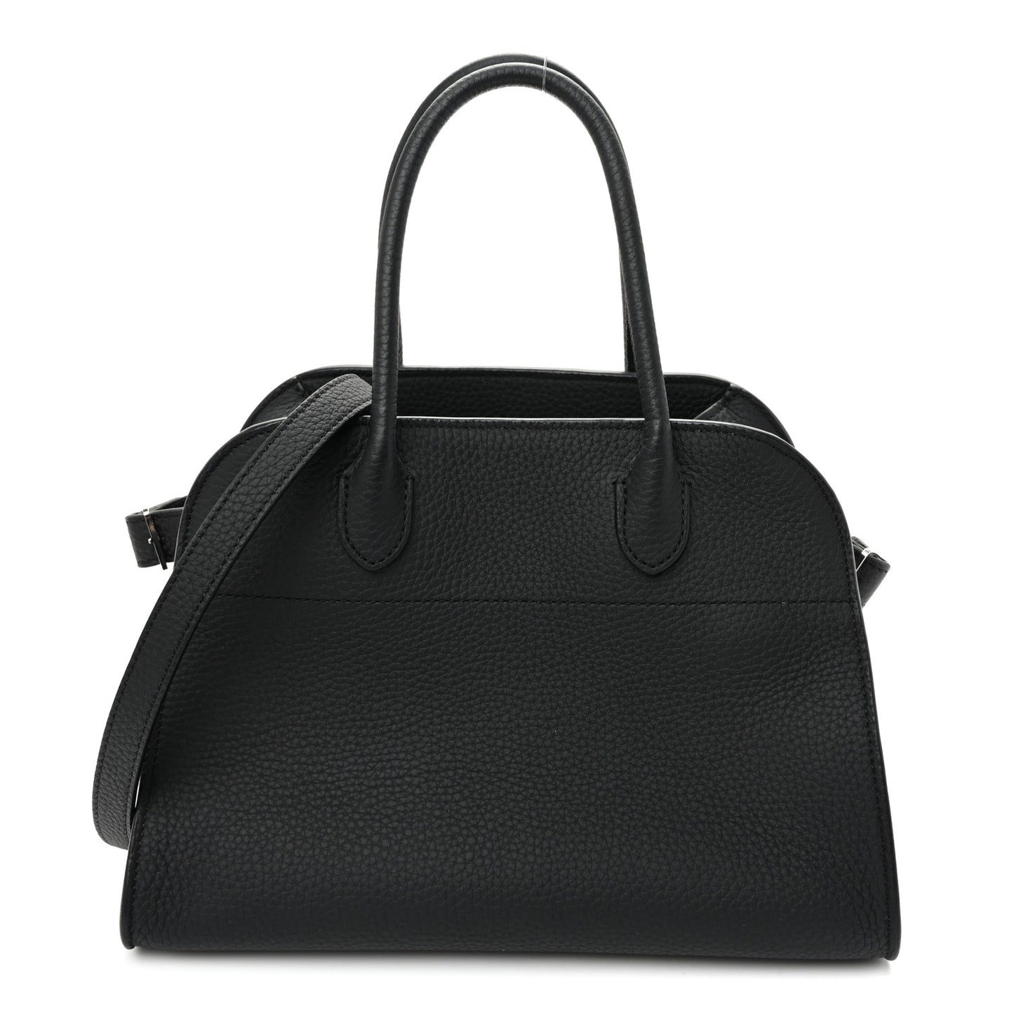 Grained Calfskin Soft Margaux 10 Bag Black