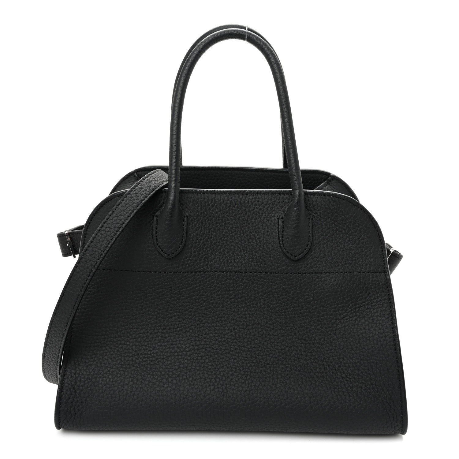 The Row Grained Calfskin Soft Margaux 10 Bag Black 1 of 9
