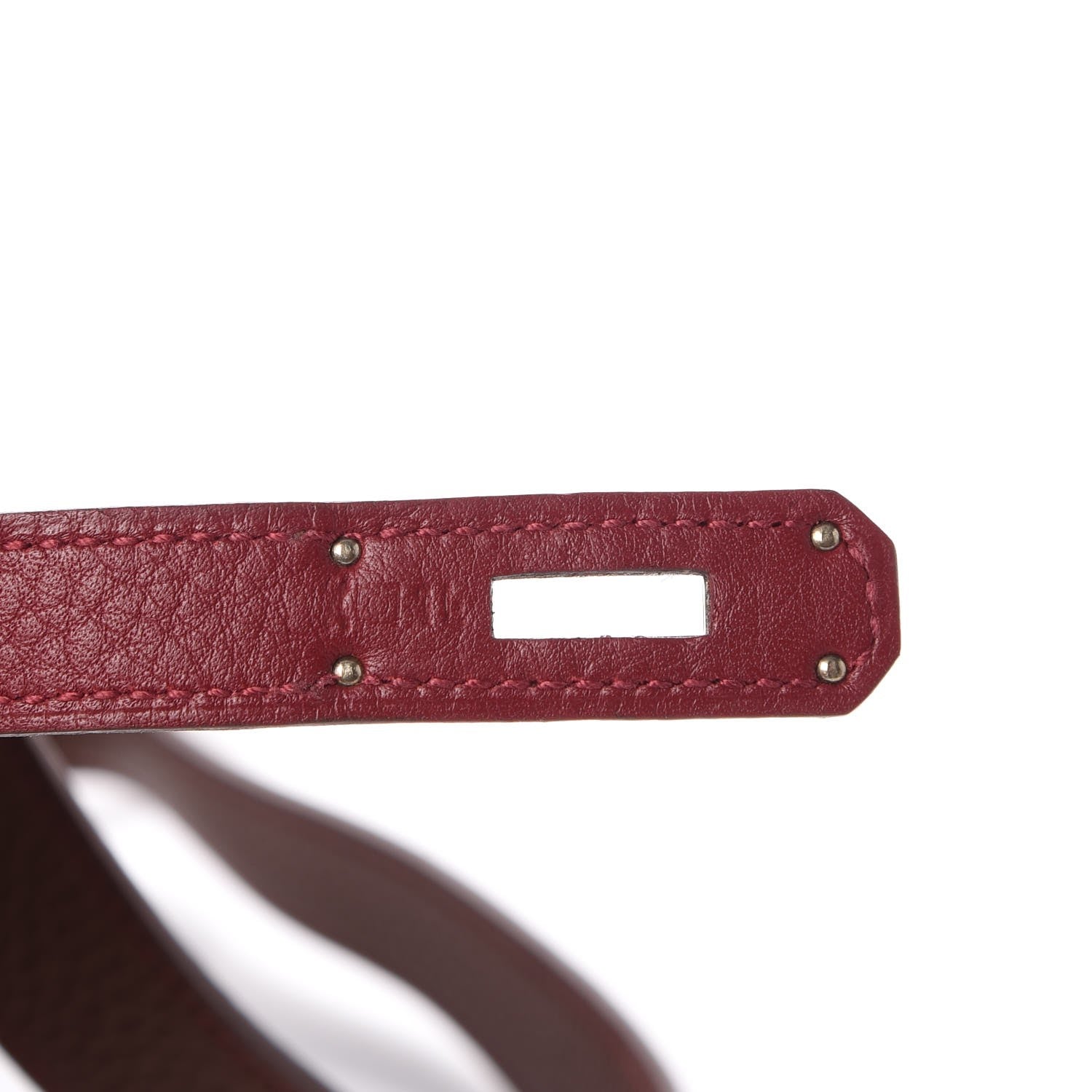Hermes Taurillon Clemence Jypsiere 28 Marron D'Inde Rouge H 7 of 8