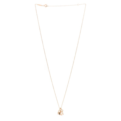 Tiffany 18K Rose Gold Lock and Key Pendant Necklace 3 of 6