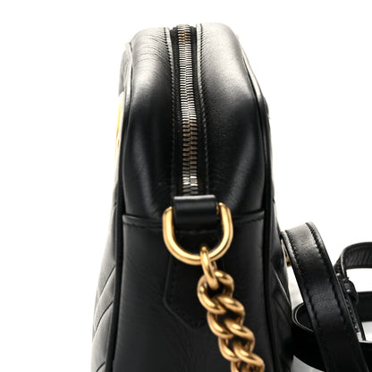 Gucci Calfskin Matelasse Small GG Marmont Chain Shoulder Bag Black 11 of 11