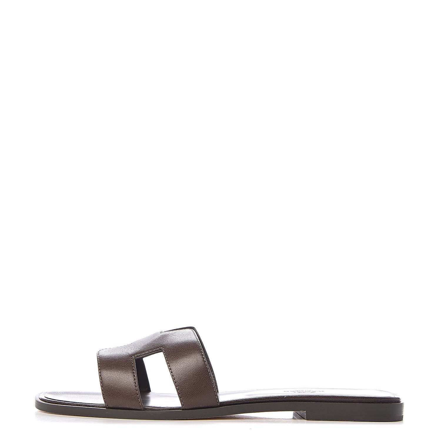 Hermes Goatskin Oran Sandals 41 Gris Galet 1 of 10