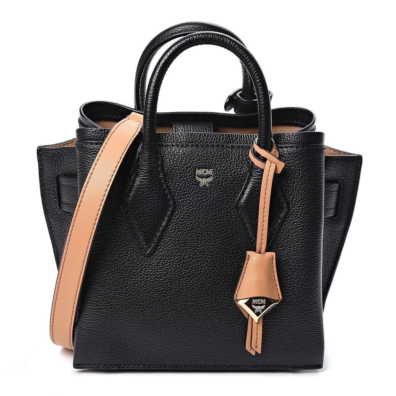 MCM Grained Calfskin Mini Neo Milla Tote Black 1 of 7