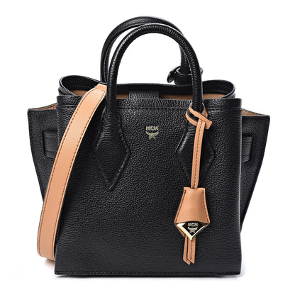 MCM Grained Calfskin Mini Neo Milla Tote Black 1 of 7