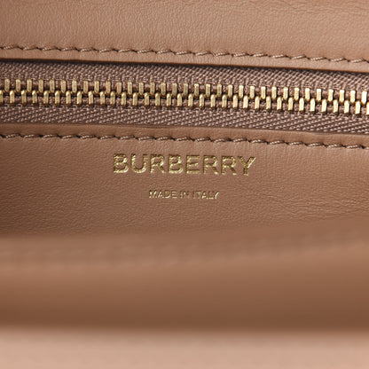 Burberry Calfskin Tartan Print Small TB Bag Light Fawn 5 of 7