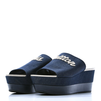 Louis Vuitton Canvas Wedge Mules 40 2 of 8