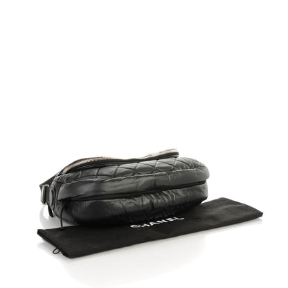 Chanel Coated Canvas Quilted Expandable Messenger Black 4 of 7