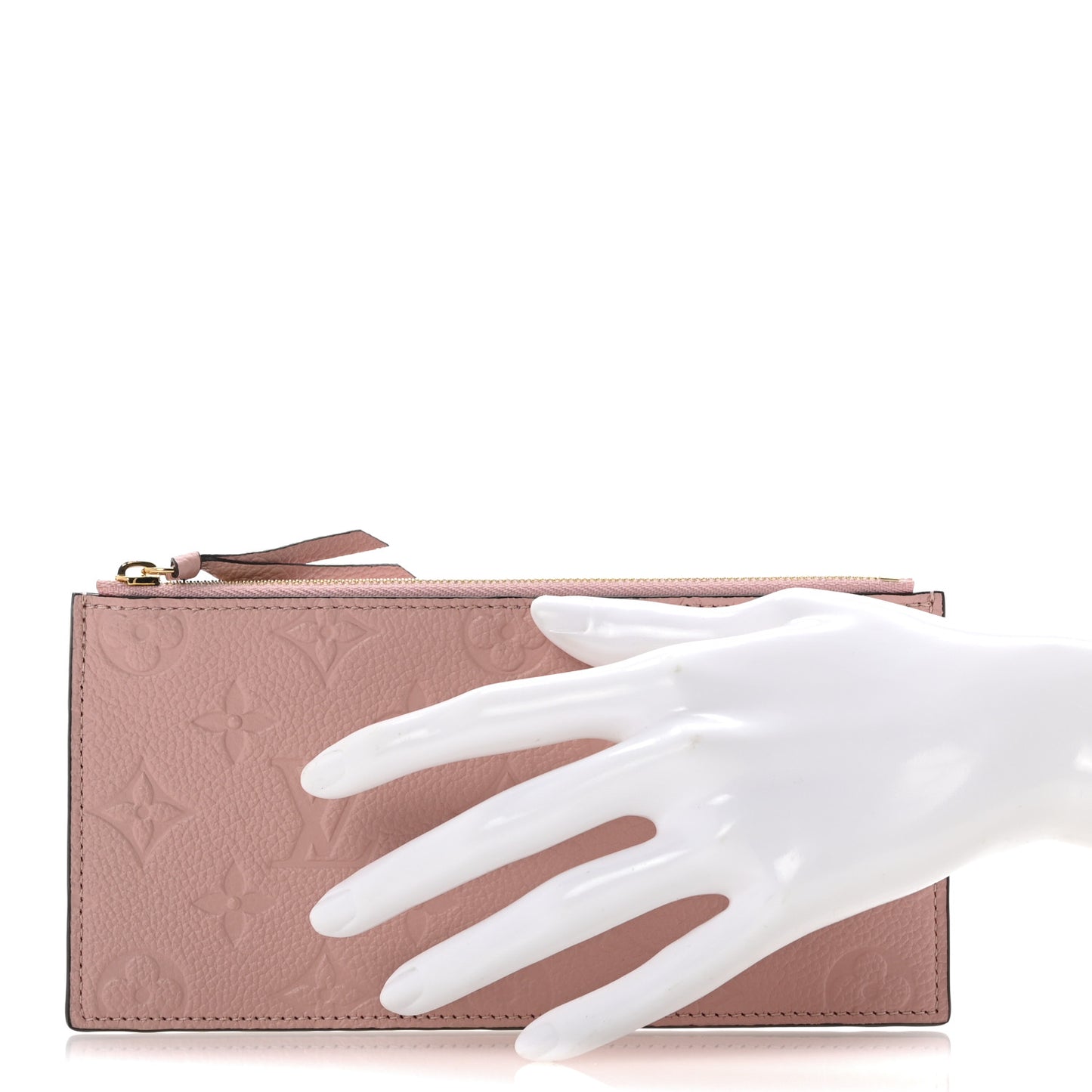 Empreinte Felicie Chain Wallet Zippered Insert Rose Poudre