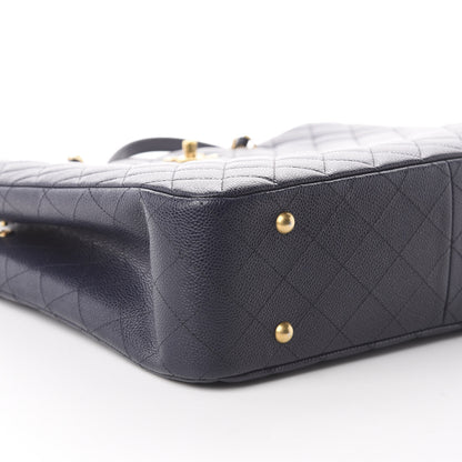 Chanel Caviar Quilted Large CC Shopping Tote Navy 5 of 9