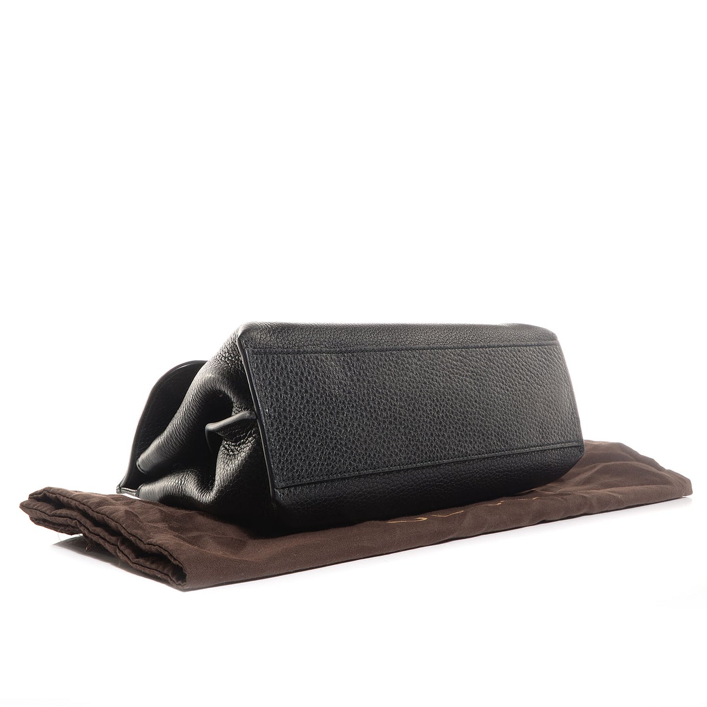 Cellarius Calfskin Small Bamboo Daily Top Handle Bag Black