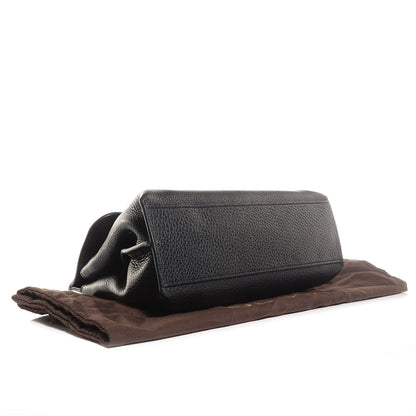 Gucci Cellarius Calfskin Small Bamboo Daily Top Handle Bag Black 4 of 7