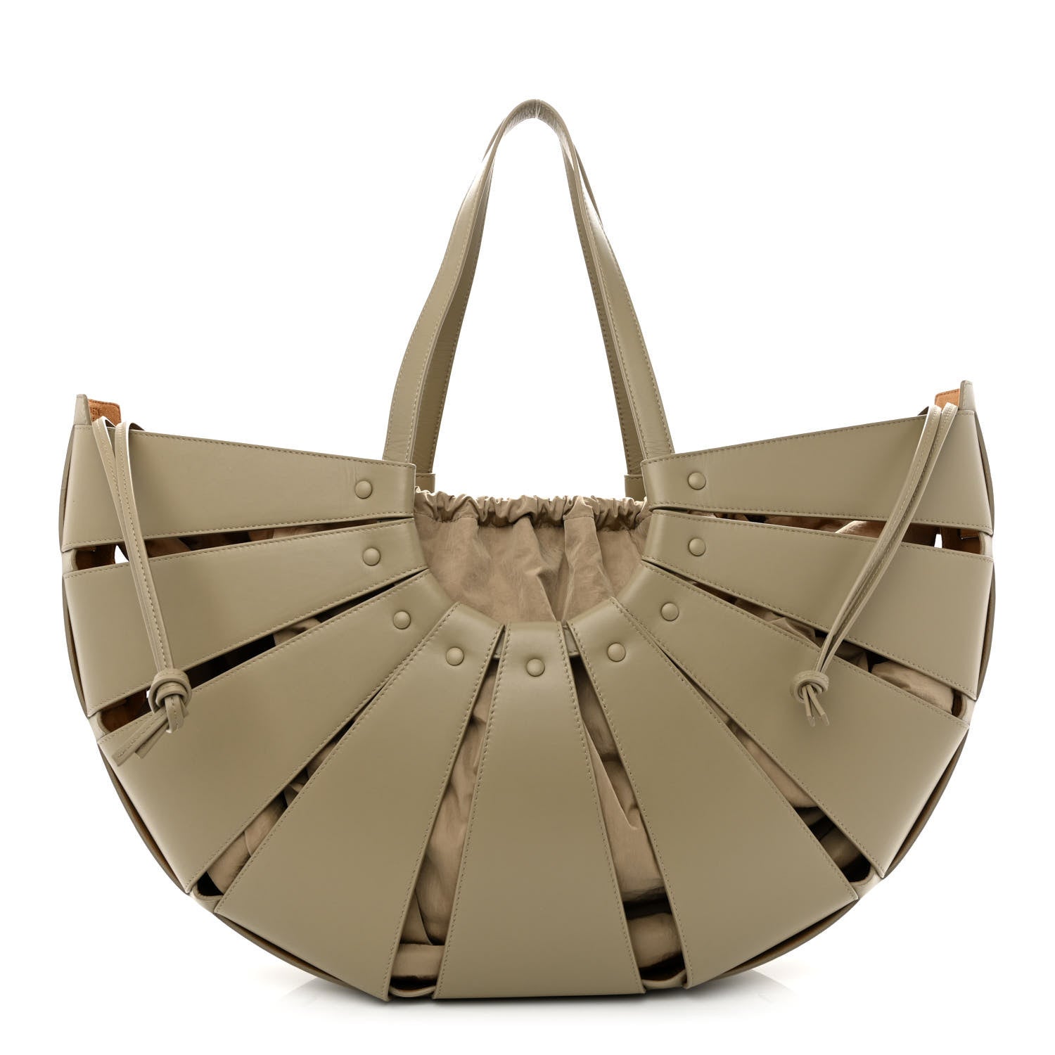 Bottega Veneta French Calfskin Large Shell Bag Taupe 1 of 11