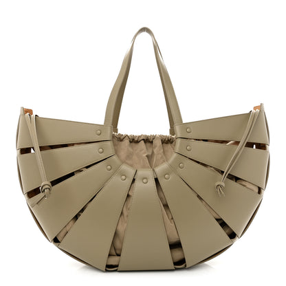 Bottega Veneta French Calfskin Large Shell Bag Taupe 1 of 11