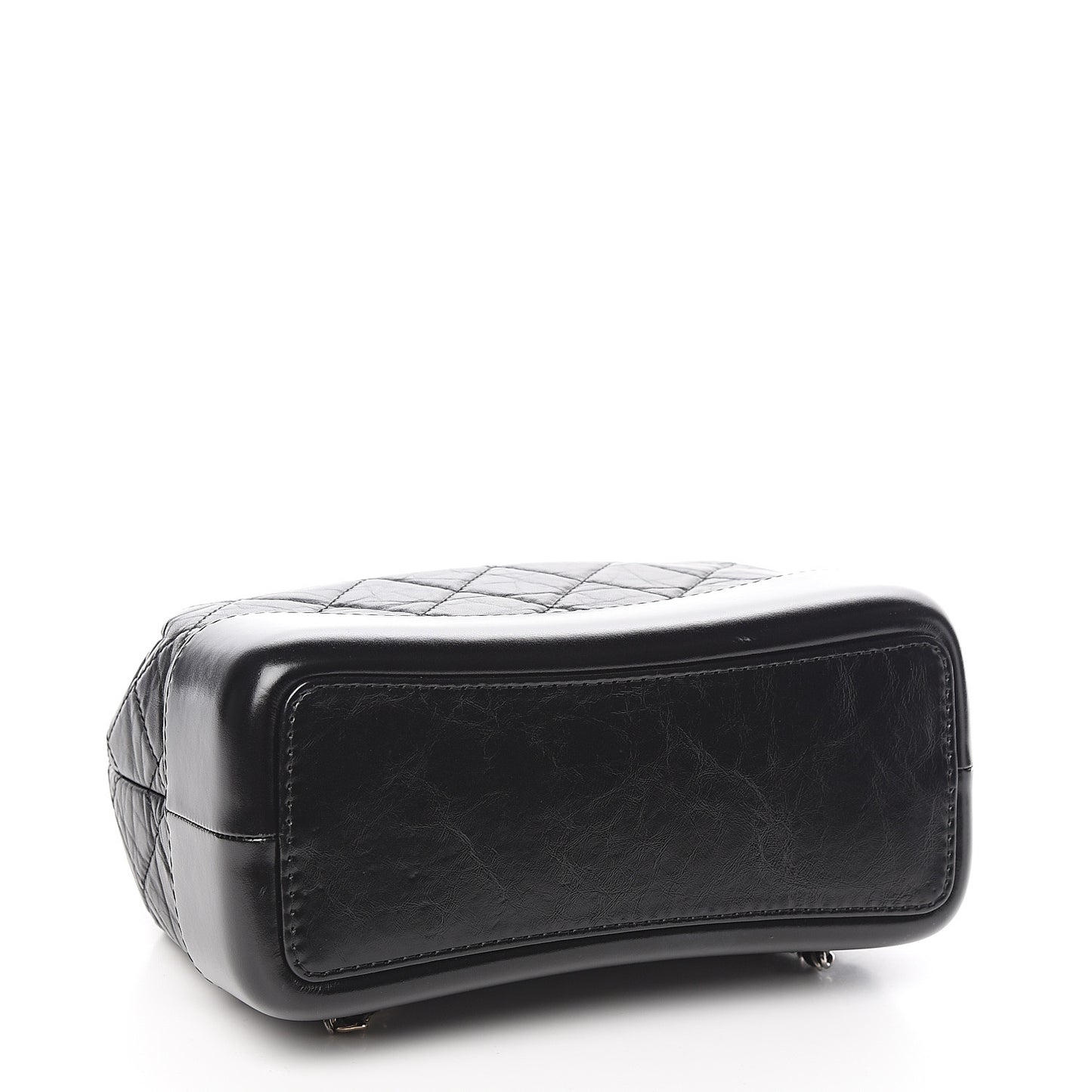 Aged Calfskin Quilted Small Gabrielle Backpack Black