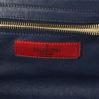 Valentino Garavani Vitello Small Rockstud Tote Marine 8 of 11