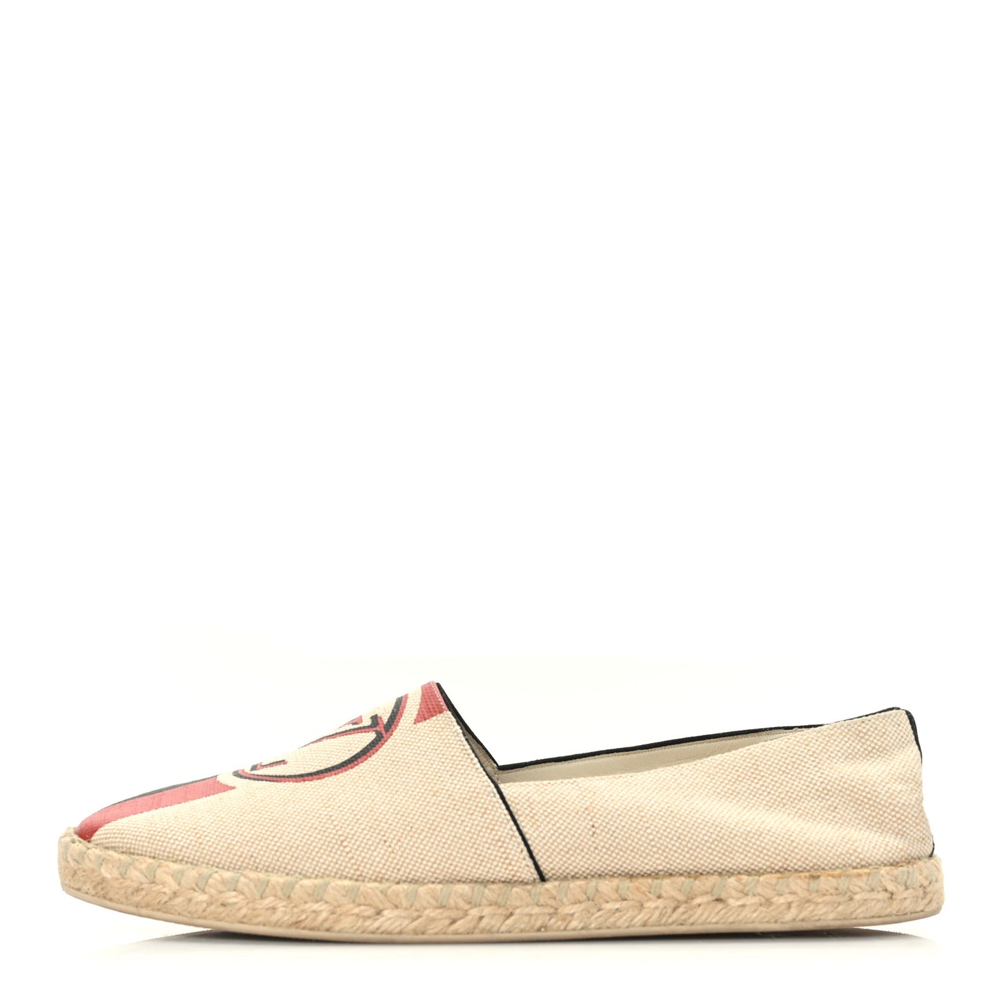 Canvas Postcard Espadrille Flats 38 Ecru