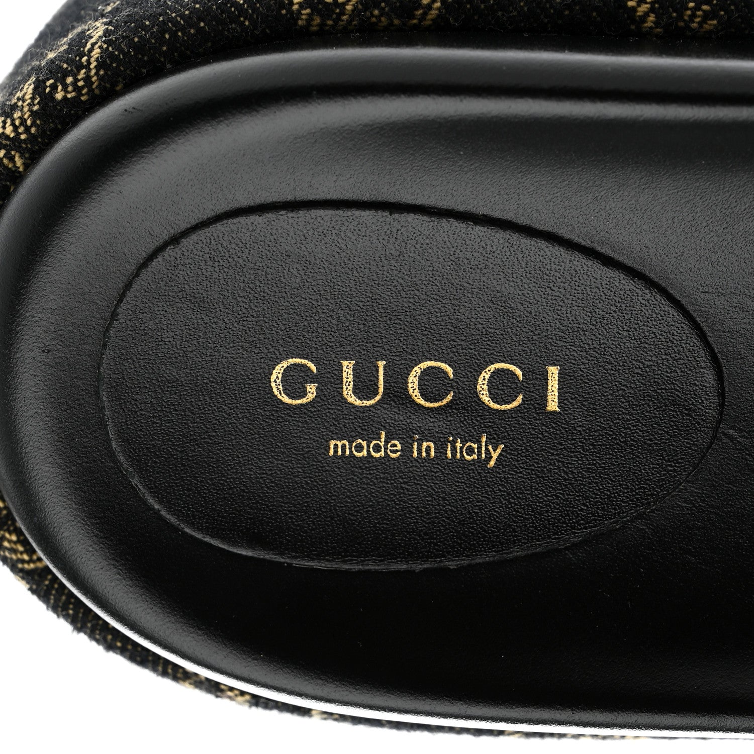 Gucci Jacquard Black Denim GG Monogram Angelina Platform 55mm Slide Sandals 41 Black Ivory 8 of 9