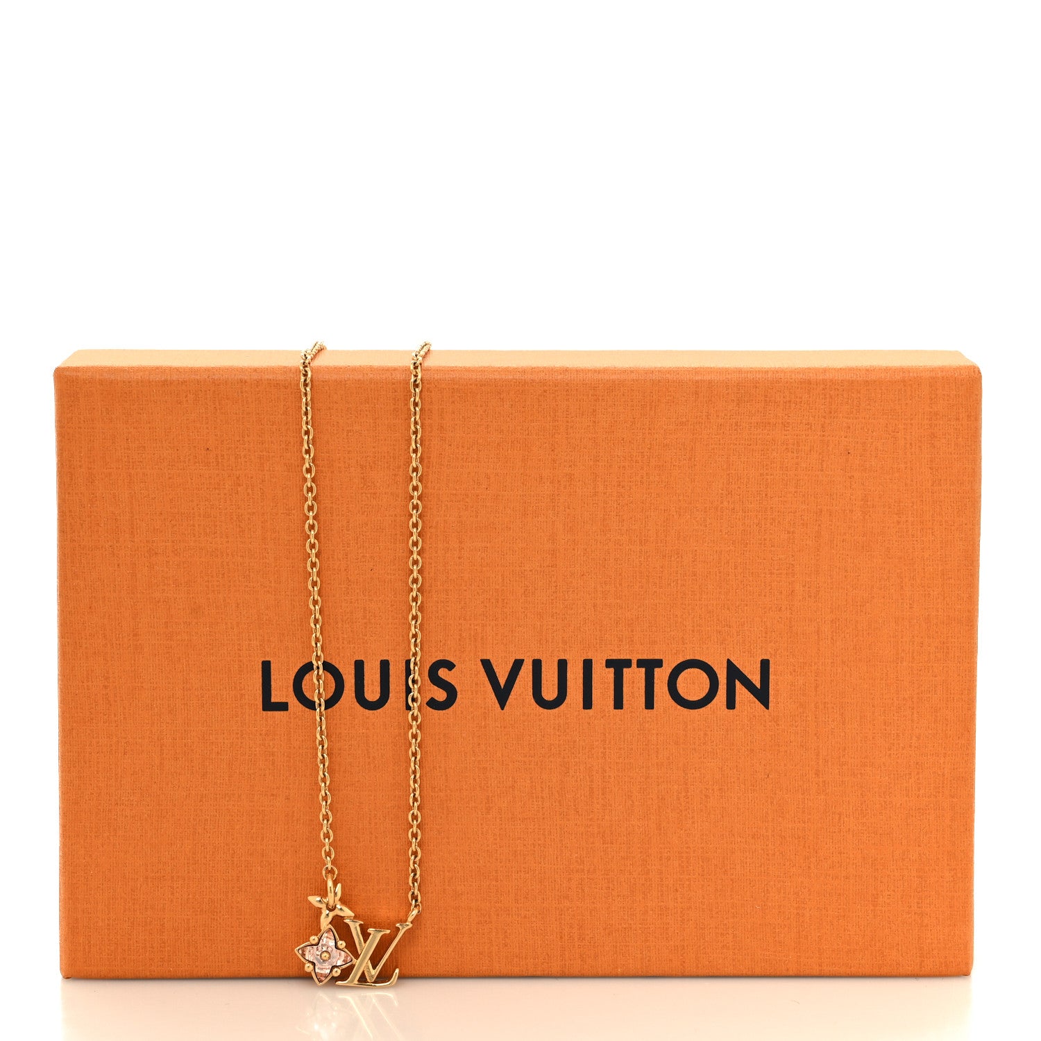 Louis Vuitton Crystal Loulougram Necklace Gold 7 of 7