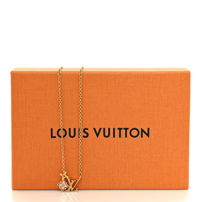 Louis Vuitton Crystal Loulougram Necklace Gold 7 of 7