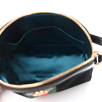 Gucci Suede Patent Web GG Small Ophidia Dome Shoulder Bag Black 5 of 10