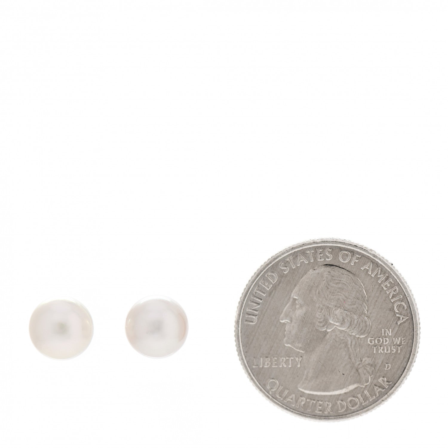 Mikimoto 18K White Gold Akoya Pearl 8mm Stud Earrings 2 of 4