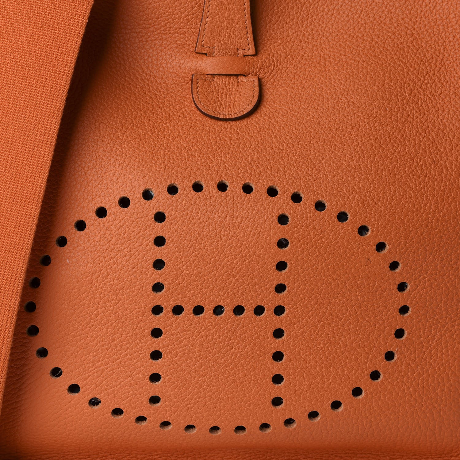 Hermes Taurillon Clemence Evelyne III GM Orange 11 of 12