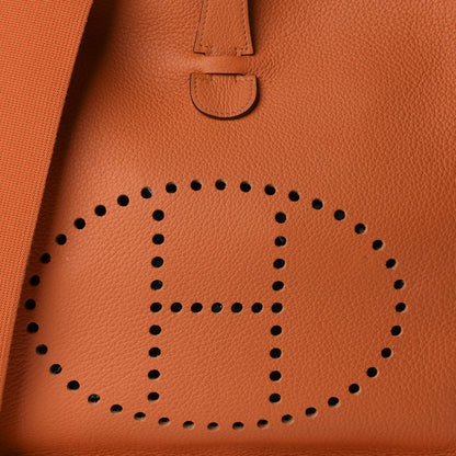 Hermes Taurillon Clemence Evelyne III GM Orange 11 of 12