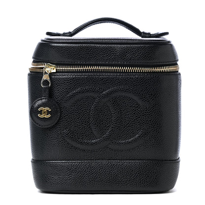 Chanel Caviar Vanity Cosmetic Case Black 1 of 8