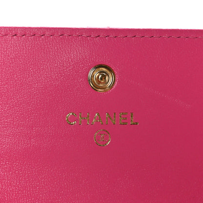 Chanel Lambskin Quilted Chanel 19 Flap Card Holder Pink 7 of 10