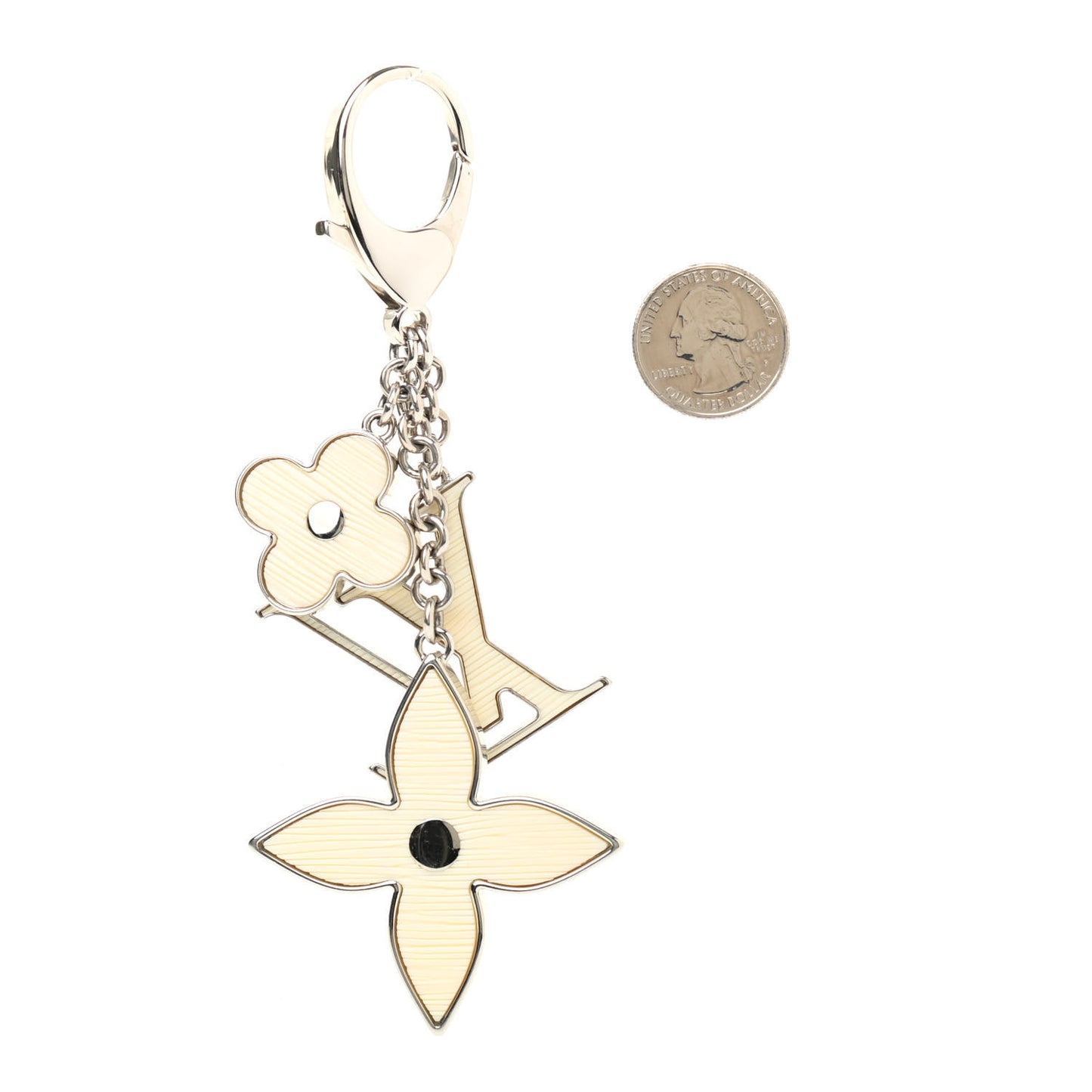 Fleur d Epi Bag Charm Ivory