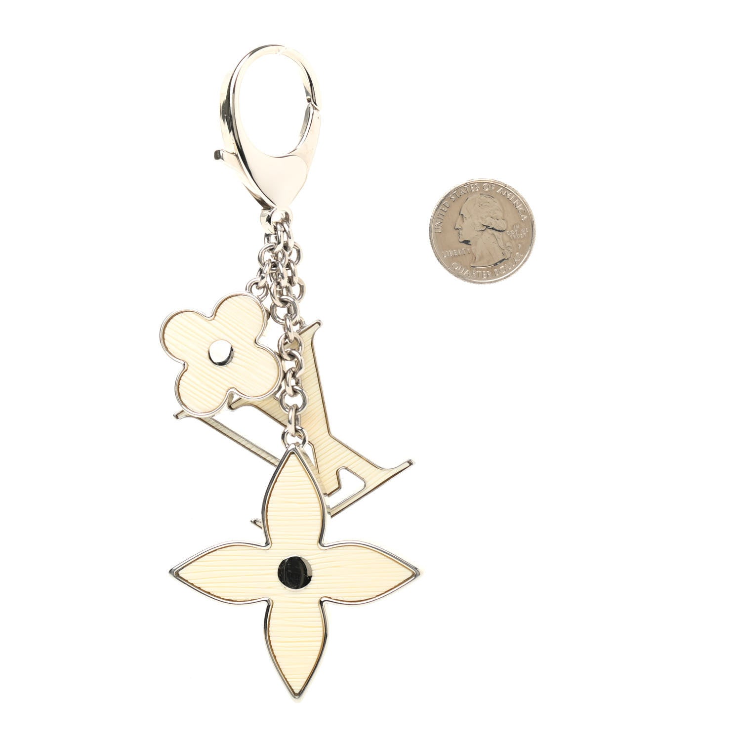 Louis Vuitton Fleur d Epi Bag Charm Ivory 2 of 4