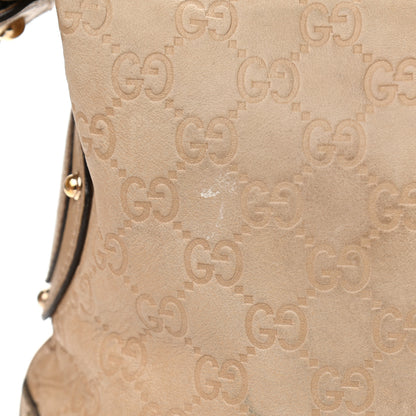 Gucci Guccissima Studded Pelham Shoulder Bag Beige 13 of 17