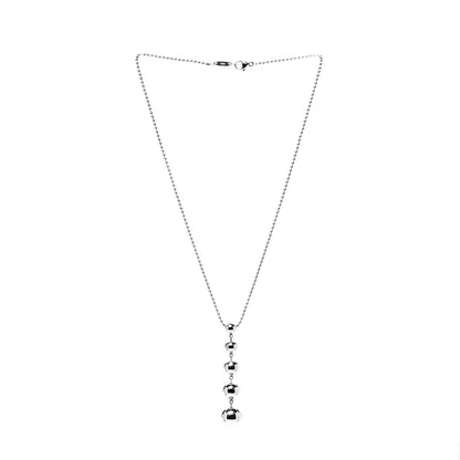 Tiffany Sterling Silver Graduated Ball Drop Necklace 2 of 4