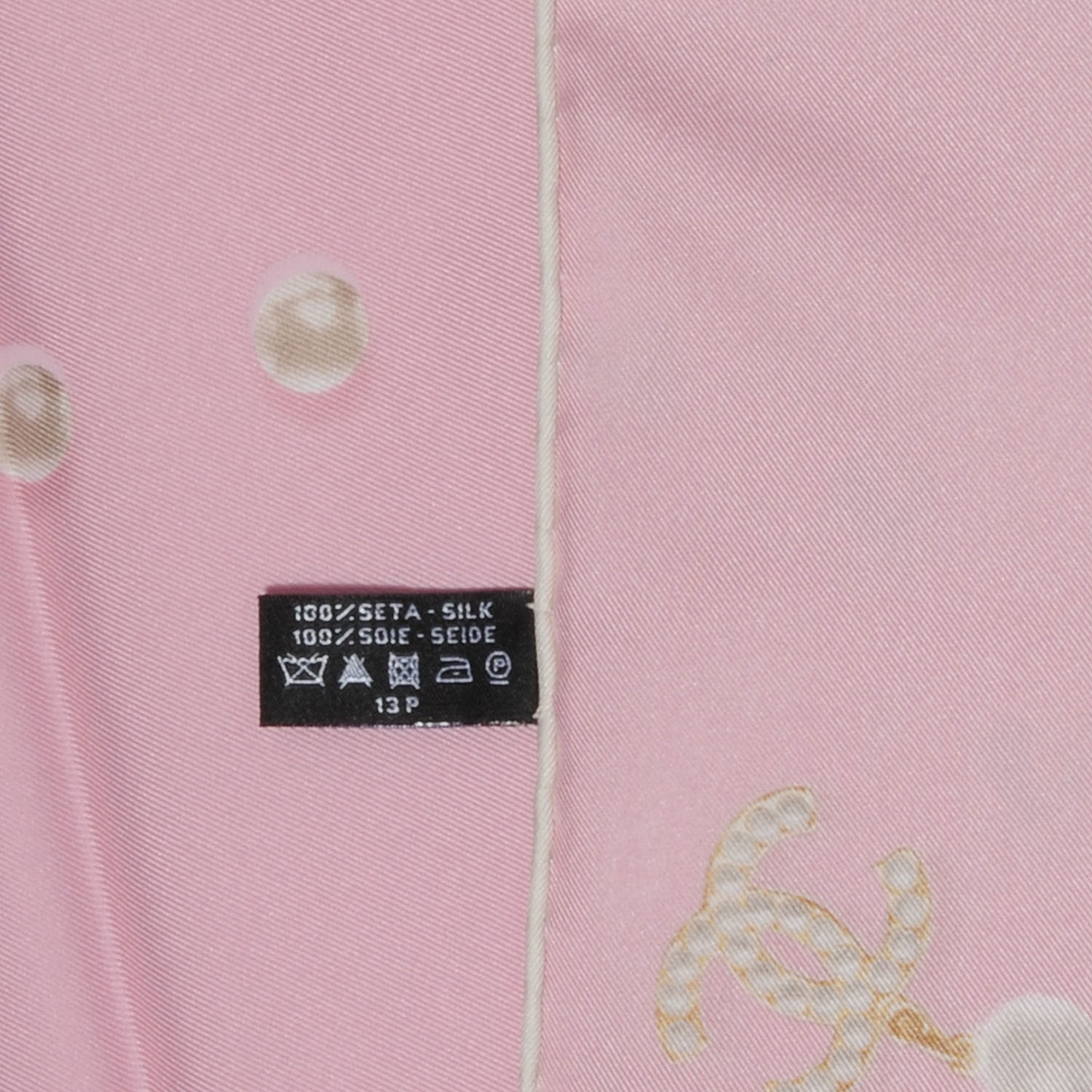 Silk Pearl CC Square Scarf Pink