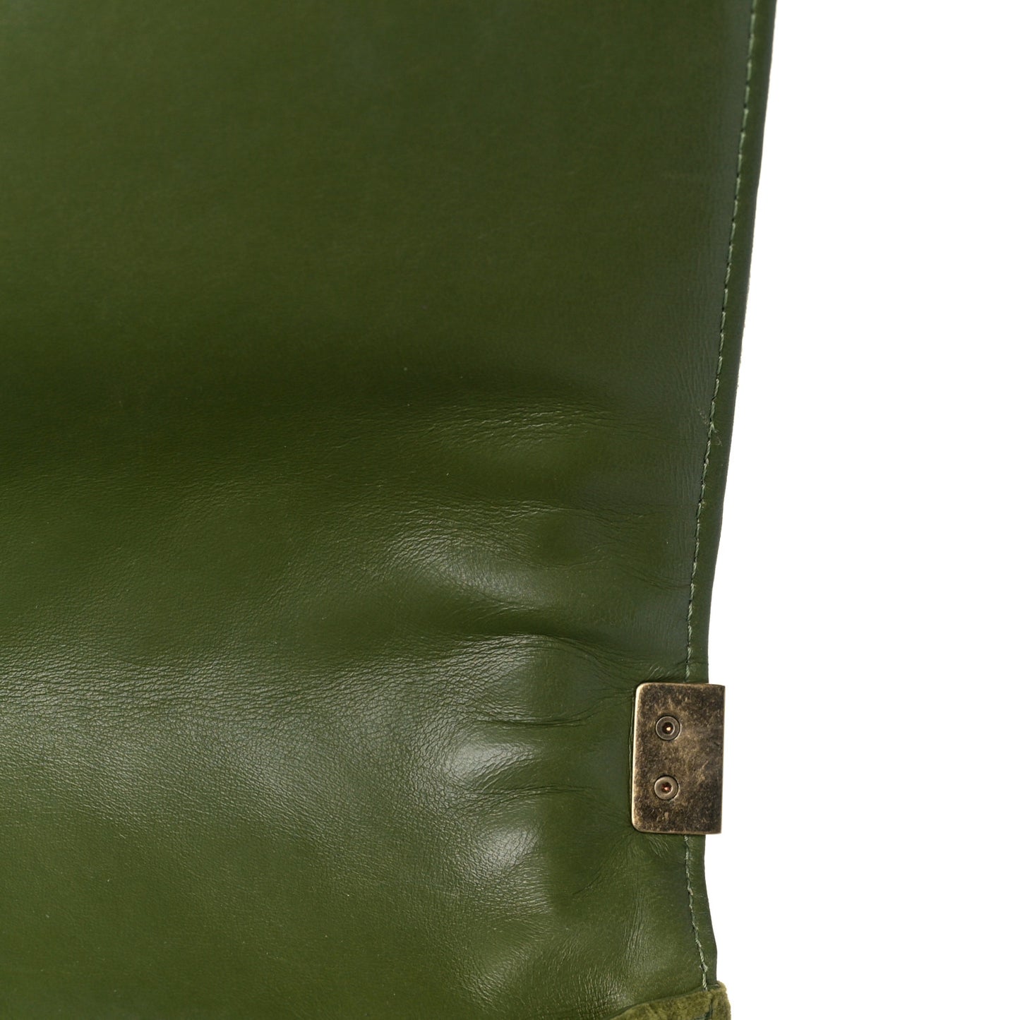 Velvet Tweed Large Boy Flap Green