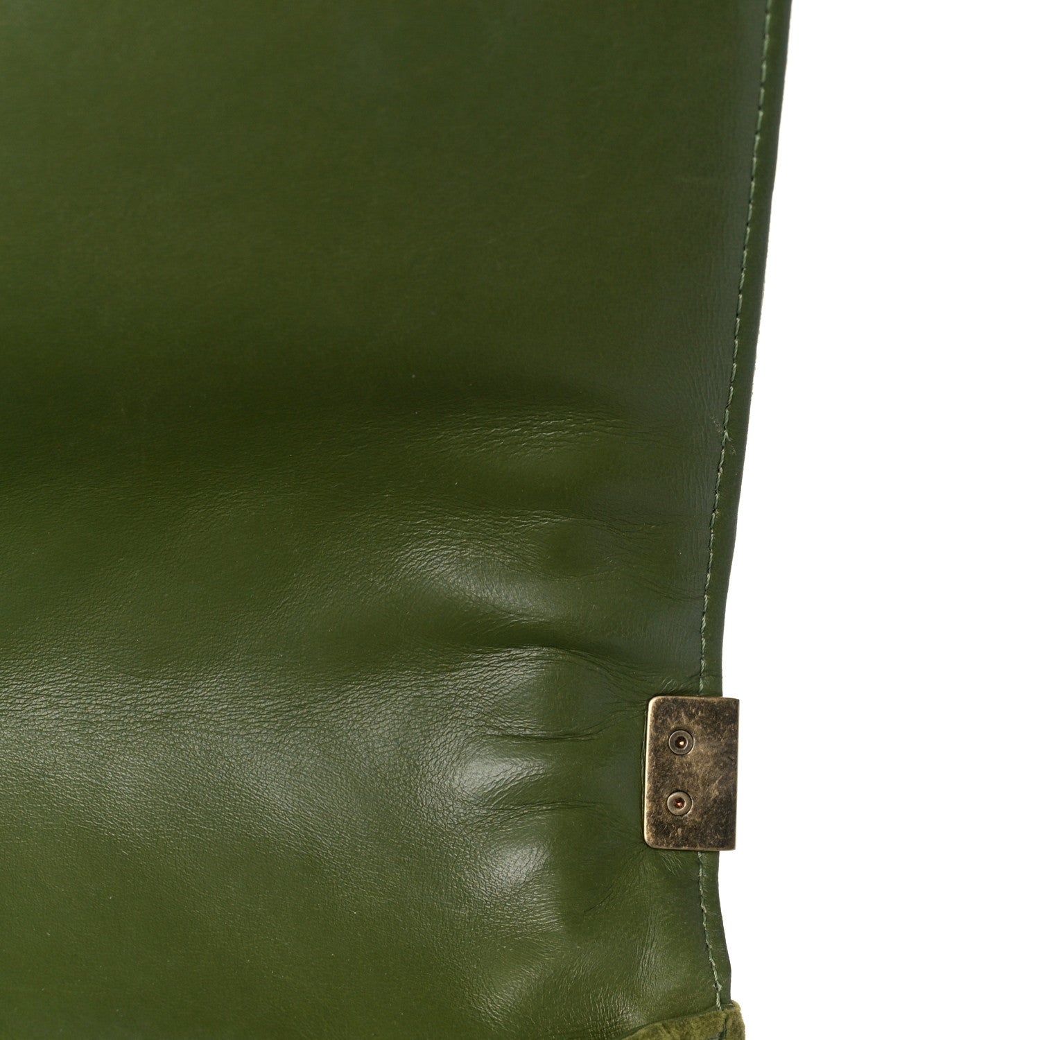 Chanel Velvet Tweed Large Boy Flap Green 10 of 12