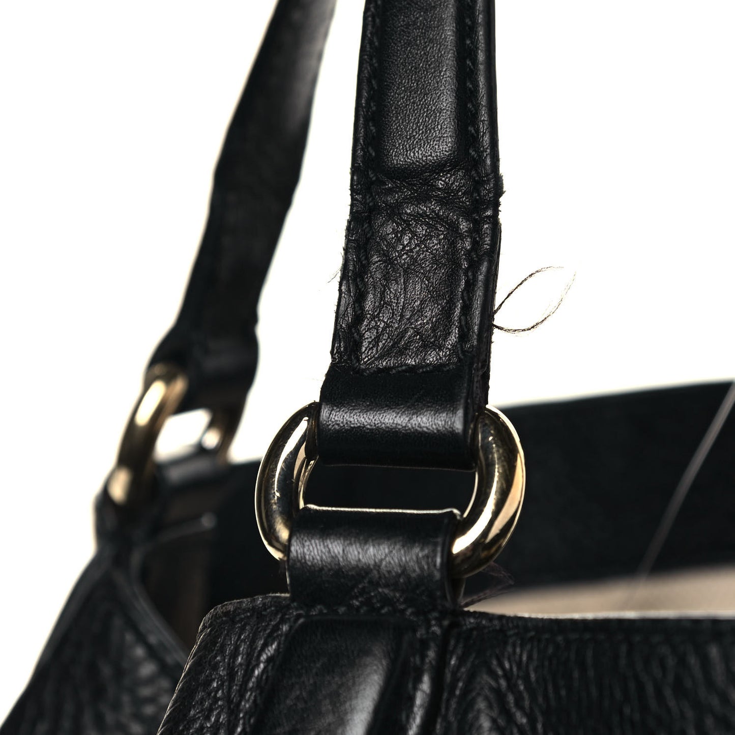 Pebbled Calfskin Medium Soho Shoulder Bag Black
