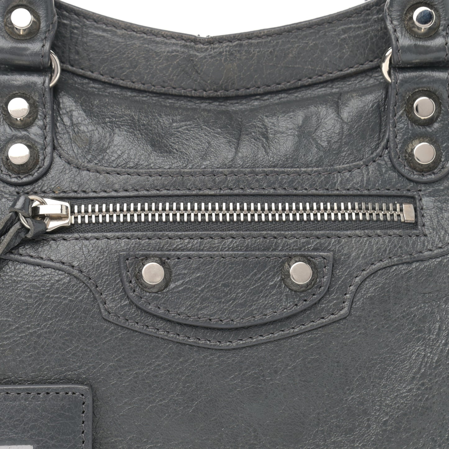 Agneau Classic Silver Hardware S City Gris Fossile