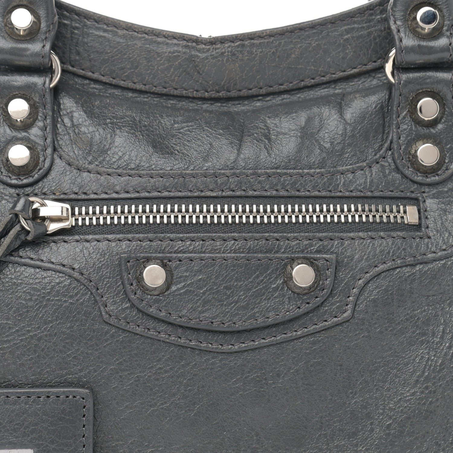 Balenciaga Agneau Classic Silver Hardware S City Gris Fossile 8 of 13