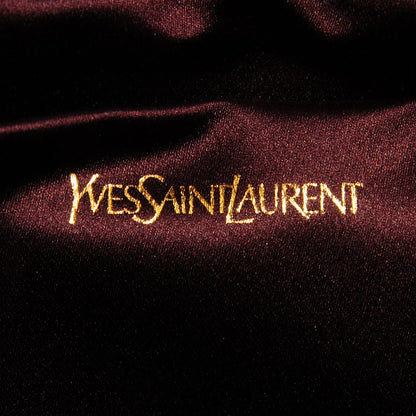 Saint Laurent Textured Patent Monogram Large Belle De Jour Clutch Burgundy 6 of 7