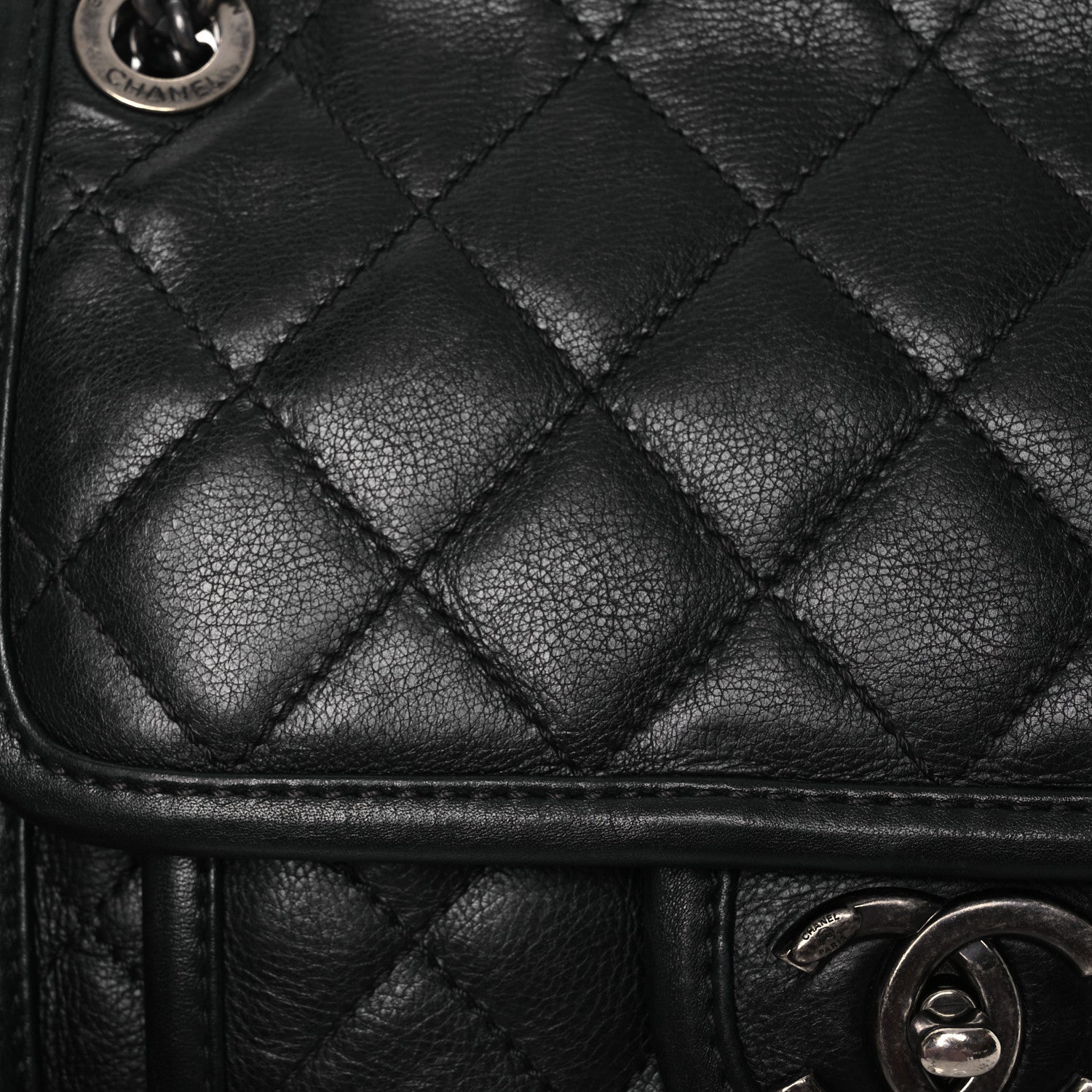Chanel Calfskin Quilted Mini French Riviera Flap Black 9 of 15