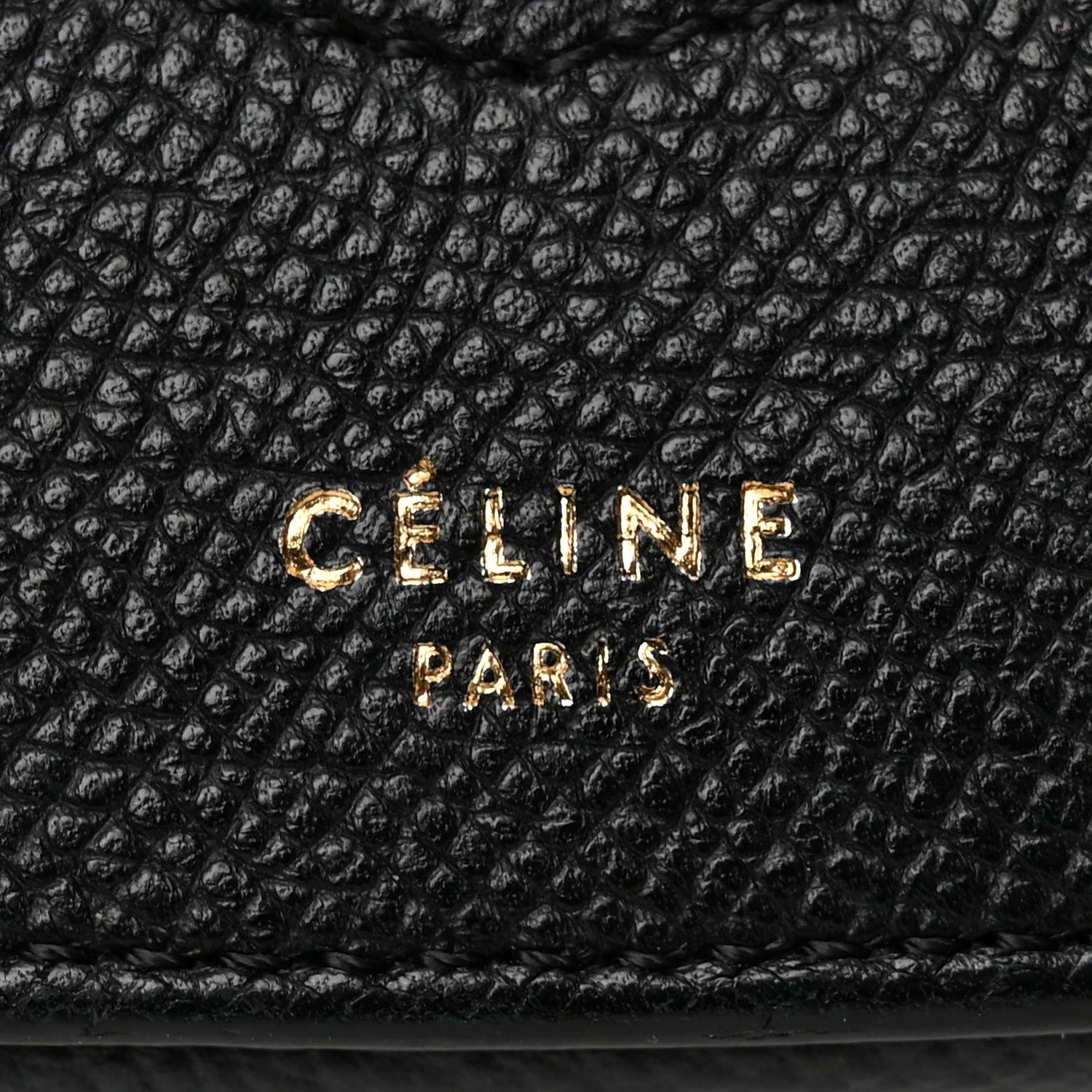 Celine Grained Calfskin Compact Trotteur Black 6 of 13